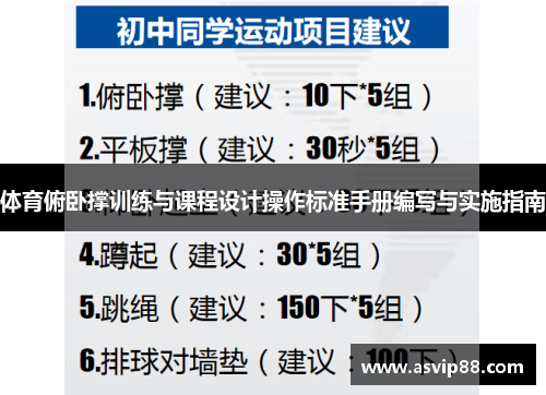 体育俯卧撑训练与课程设计操作标准手册编写与实施指南